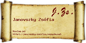Janovszky Zsófia névjegykártya