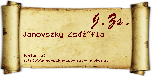 Janovszky Zsófia névjegykártya