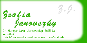 zsofia janovszky business card